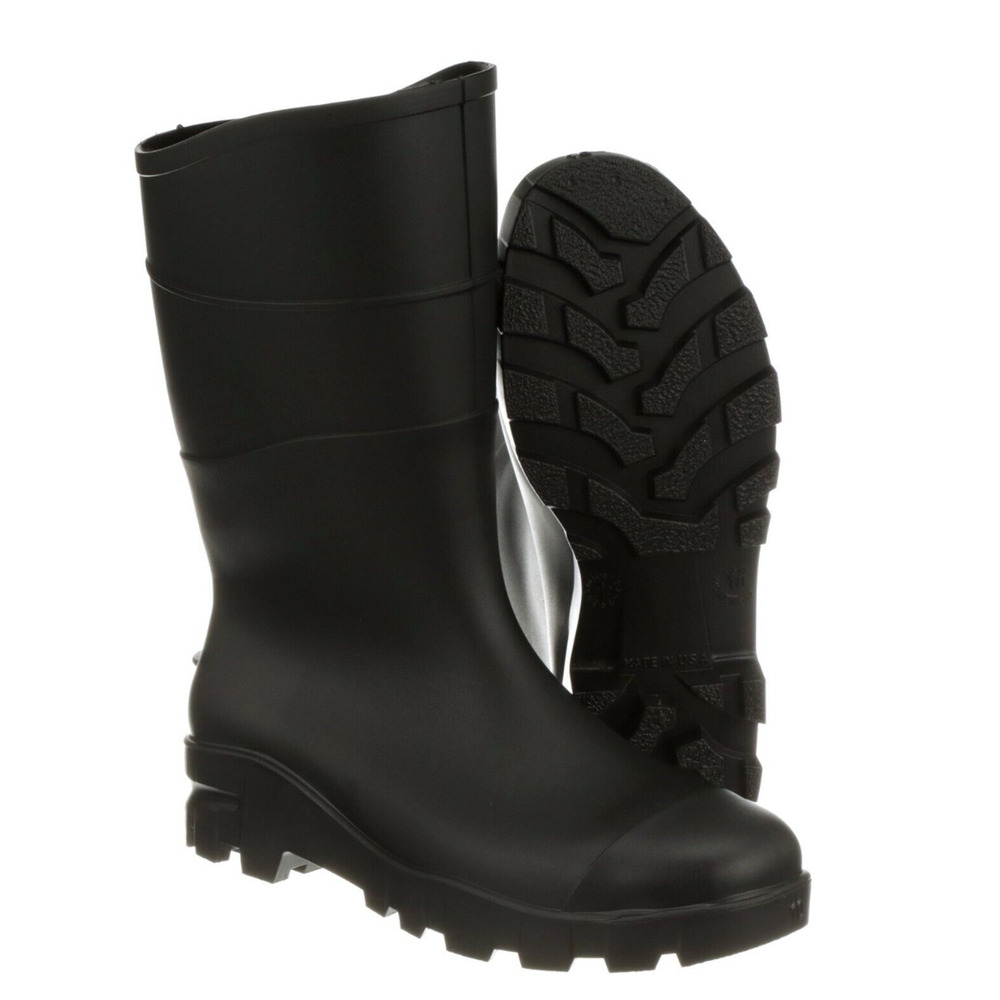 NEW George General Purpose Rubber Boot Black Size 7 Mid Calf